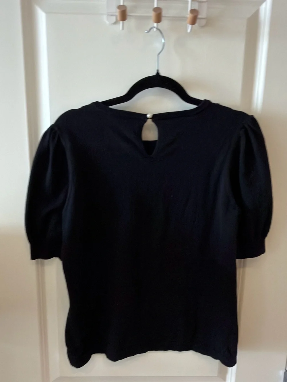 Cece Black Puff Sleeve Knit Top - Picture 3 of 3